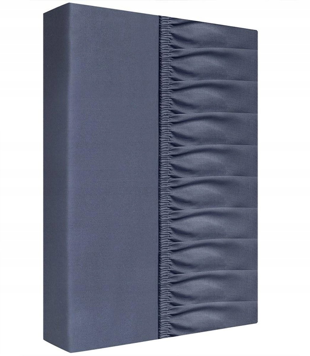 Satine Hoeslaken met Elastiek 140x200 cm - Grijs, tot 25 cm matras
