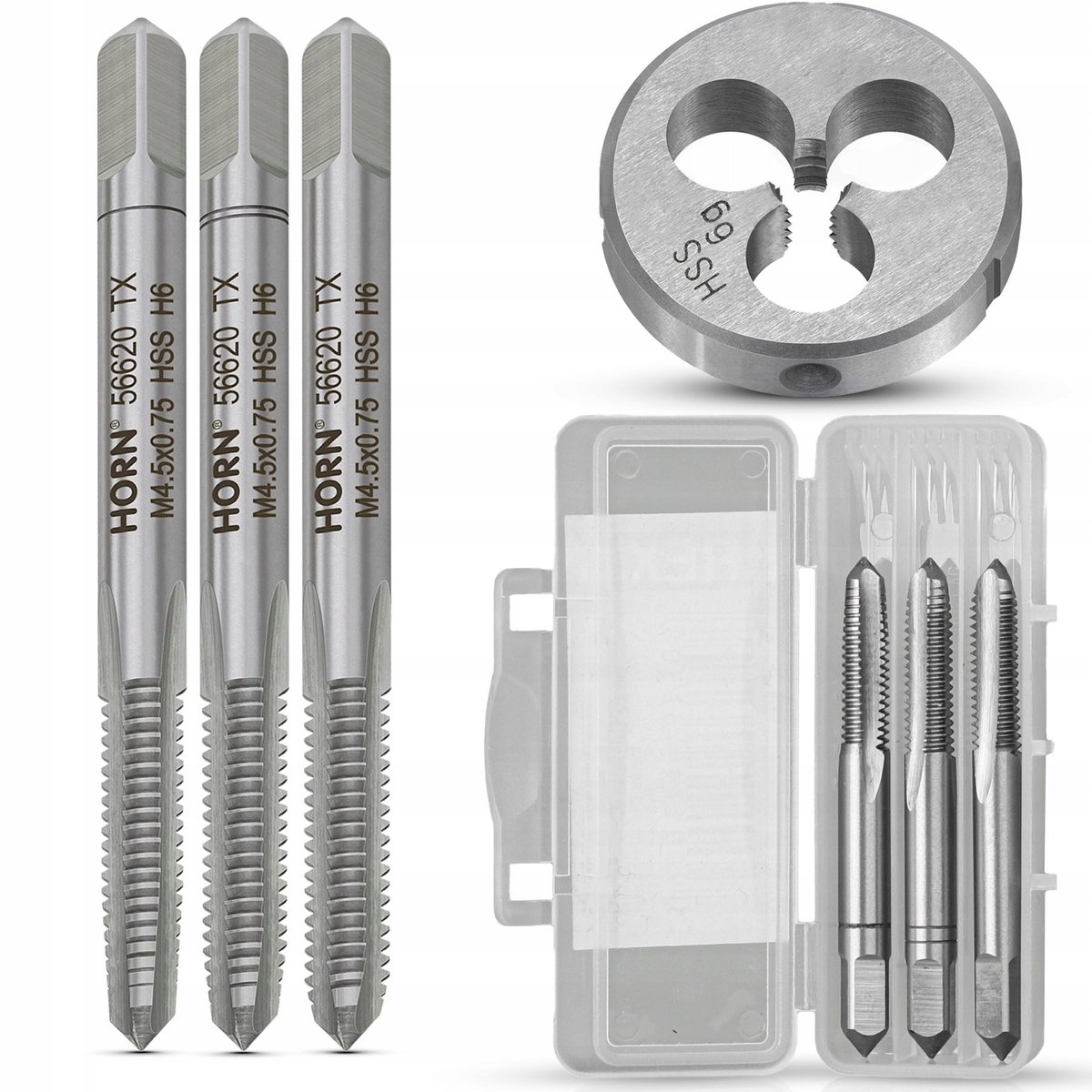 HSS Tap & Die Set M4,5x0,75 - Precieze Schroefdraad Gereedschap