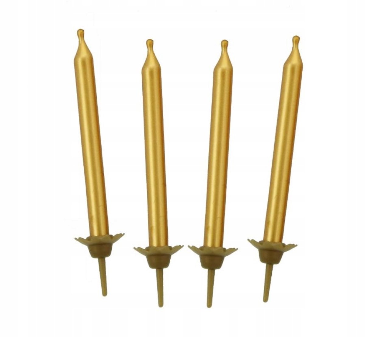 Gouden Verjaardagskaarsen 10 Stuks - 5 cm Hoog