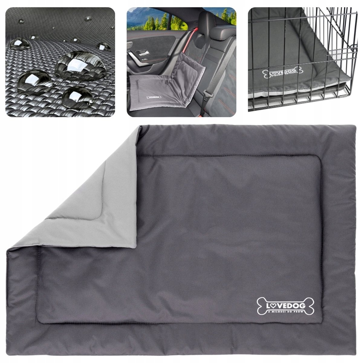 Lovedog Dameskussen Maat S - Comfortabel en wasbaar - Grijs