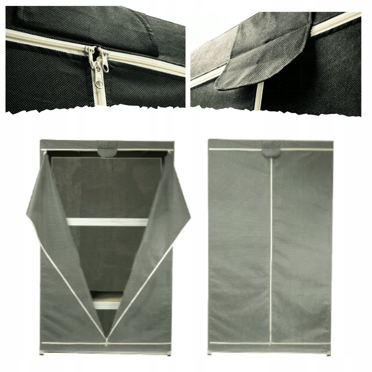 Stevige Grijze Rekhoes 90x60x60cm - Beschermhoes met Ritsen