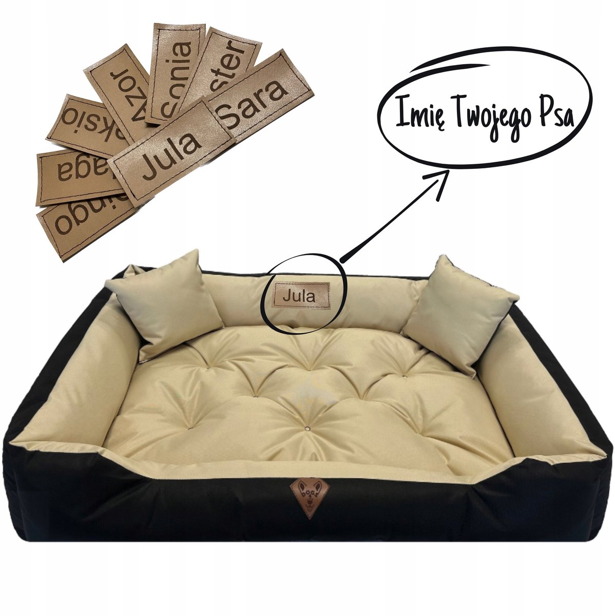 Dogs 4 Life Hondenmand Basic Beige 55x45 cm - Waterdicht & Wasbaar