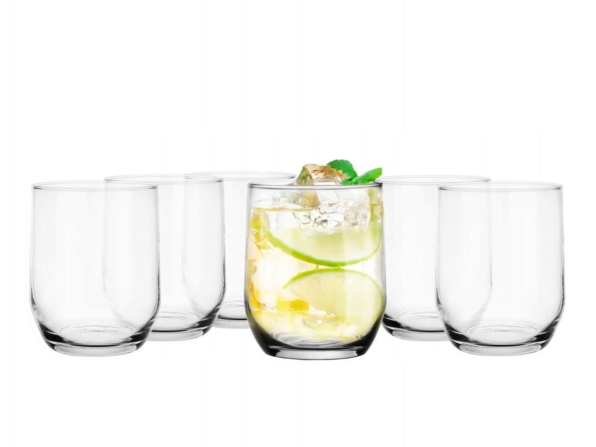 6x Glazen 280 ml voor drankjes, sap en water