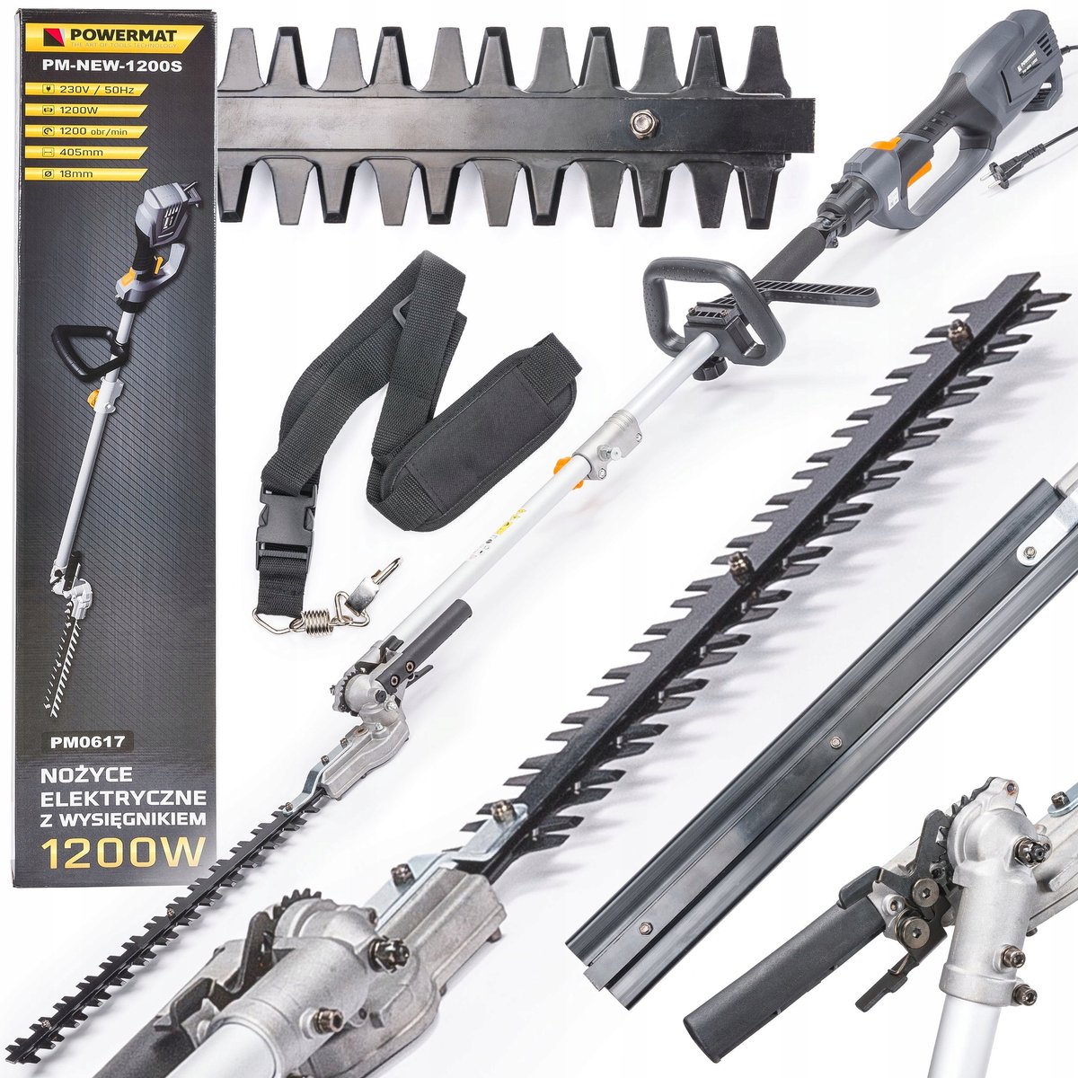 Elektrische Heggenschaar op steel 1200W - 40cm snijblad