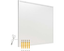 White-Label® Infrarood Paneel Verplaatsbaar - Infrarood Verwarming - Digitale Heater - Infraroodtherapie - Infraroodkachel Vrijstaand - Wit