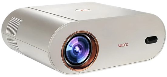 Alincoo - D7W - Beamer - Projector Beamer - Mini Meamer - Full HD 1080P - 1920x1080dpi - Automatische focus - 5G - met WiFi - 1300 Lumens - Wit