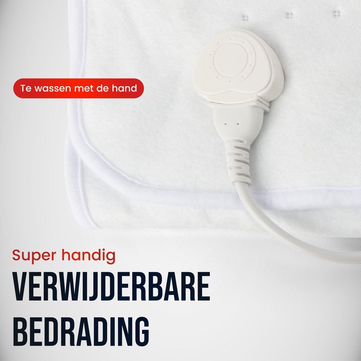 DistinQ Elektrische Onderdeken dubbel 100 Watt - 160x140 cm - tweepersoons - Automatische Uitschakeling - Oververhittingsbescherming - 5 Standen - onderdeken Wit – foto 6