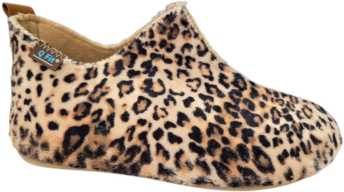 Q-Fit Dames Pantoffel Lieke - 3591.6.036 Beige/Combi - Maat 38