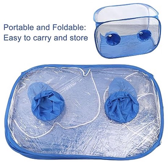Mushroom Growing Silent Air Box, Mushroom Growing Kit for Home, Mushroom Tent Store Your Mycology Mushroom Grow Bags with 2 Arm Gates — afbeelding 3