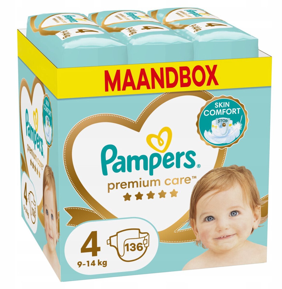 Pampers Premium Care luiers maat 4 | 136 stuks