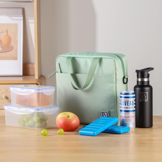 Brisby 4 Laags Geïsoleerde Koeltas - Lunchtas 7 liter - Smooth green van Brisby — afbeelding 4