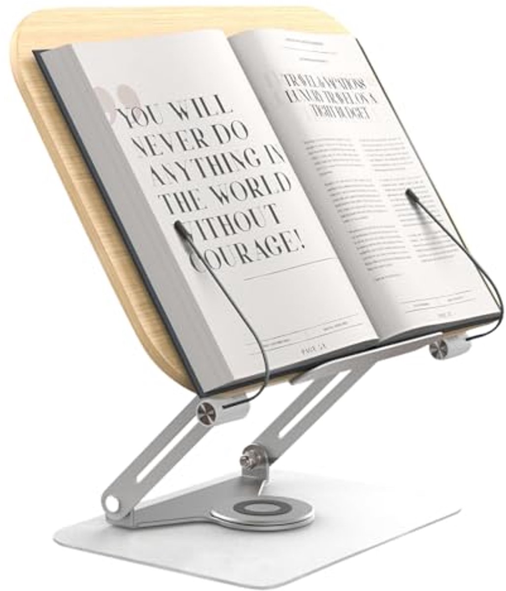 Verstelbare Houten Boekenstandaard - Opvouwbare Kookboekhouder