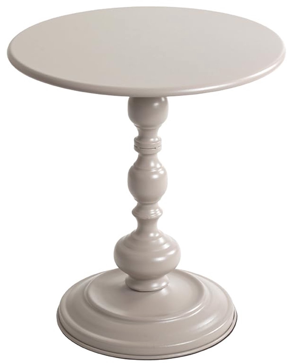Azomor® Stijlvolle retro bijzettafel in cashmere grijs met metalen frame