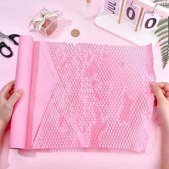 Honingraat-papier, verpakkingsmateriaal, honingraatpapier, rol 30 cm x 30 m, vulmateriaal, verpakking, bruin honingraatpapier, rol, voor verpakking, opslag en verzendservies, porselein, kopjes