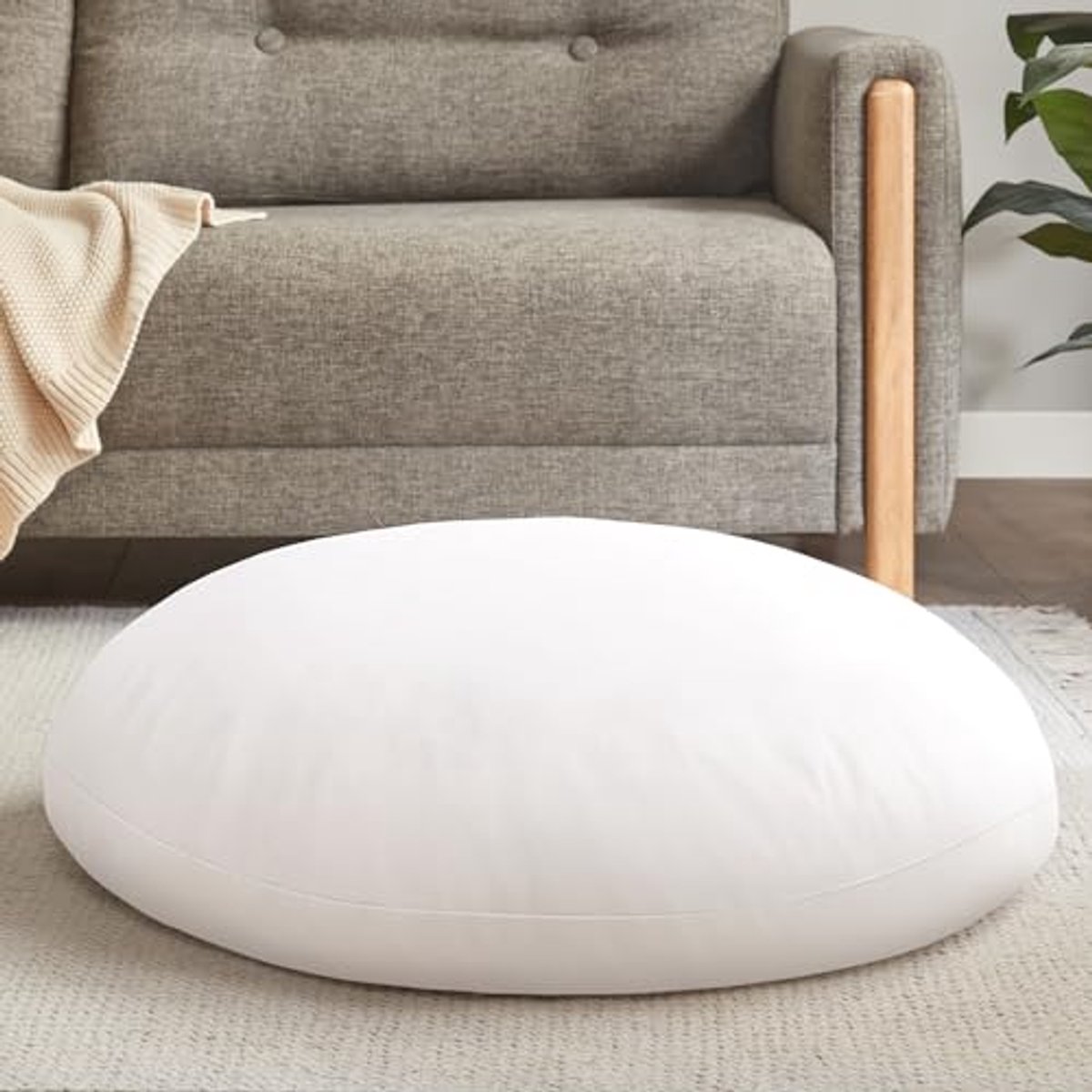 Grote Ronde Meditatiekussen - Dikke Vloerkussen Inzet van Geheugen Schuim (72 cm)