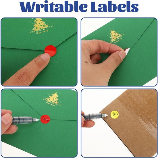 Blick Labels, rood, zelfklevende stickers, gekleurde stippen, cirkels, 5 mm, 980 etiketten, voor thuis, kantoor, familie, school, vakantiekalender organiseren, planner, beloningsgrafiek, kleurcodering