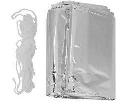 Emergency Survival Shelter Tent - 2-persoons Mylar thermische schuilplaats - Waterdicht - Voor wandelen en kamperen - 59 x 95 inch