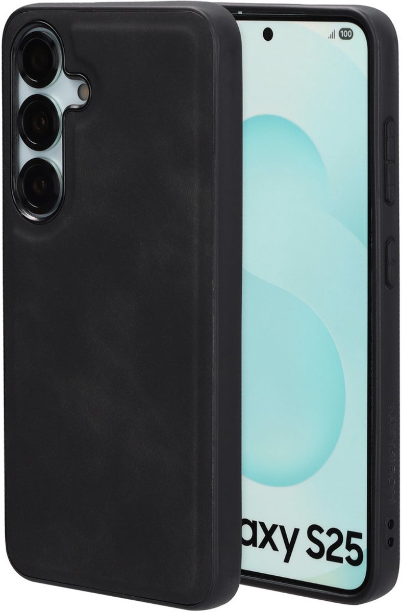 Mobiparts Classic Backcover geschikt voor Samsung Galaxy S25 Graphite - Zwart - MagSafe