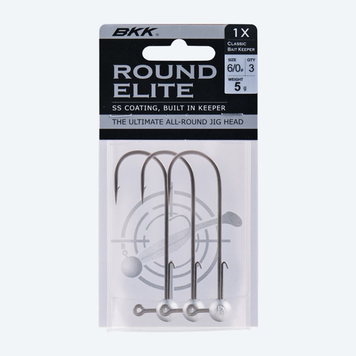 BKK Round Elite Jigheads + Baitkeeper 5g / #1/0