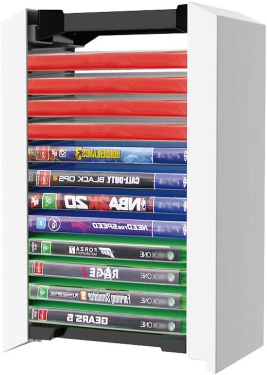 Rek voor videogames, gamediscbox, opbergrek voor PS5, 36 stuks