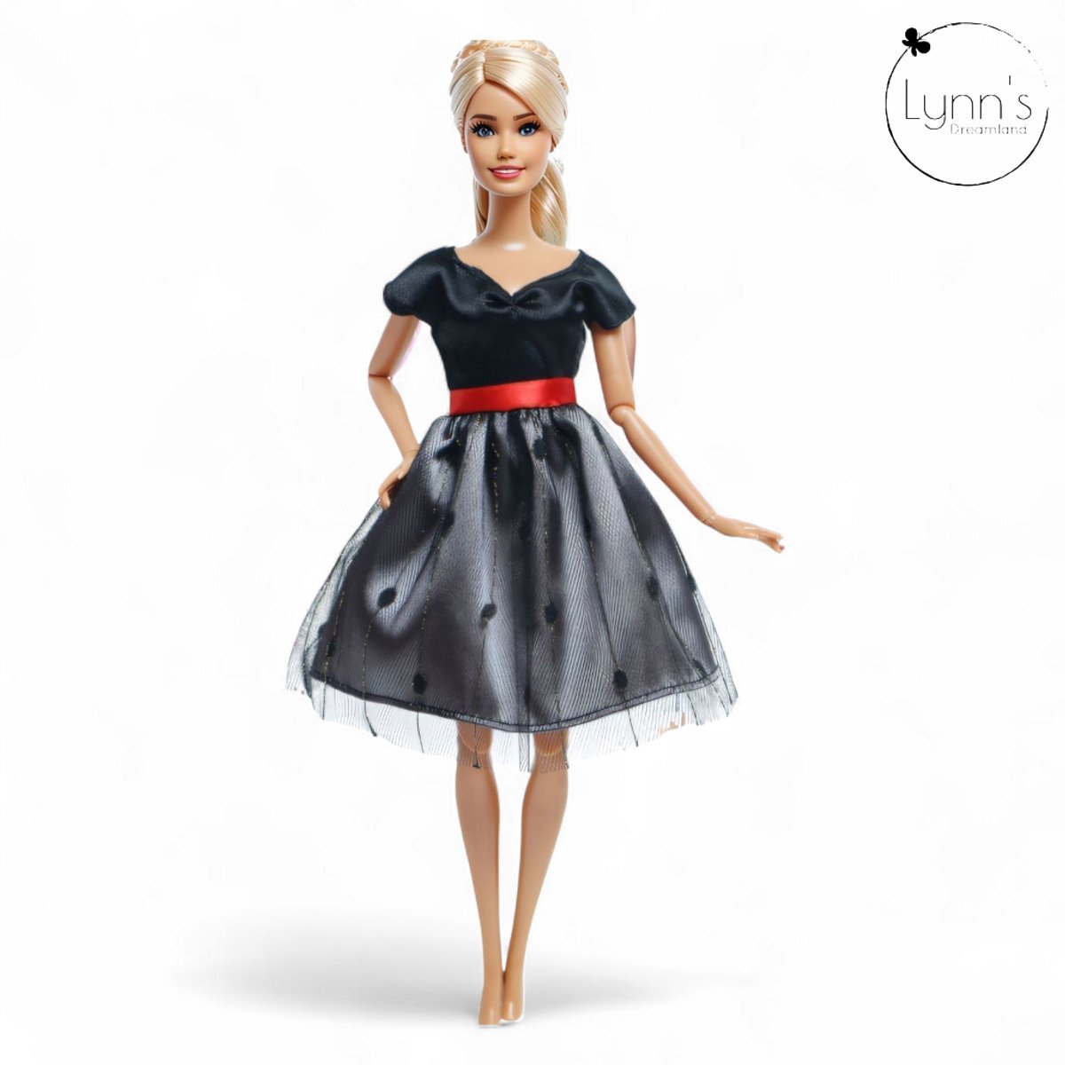Lynn’s poppenkleertjes - Set ‘Anna’ - Geschikt voor modepop - Set van 5 jurken voor kerst, feest, gala - Kleding voor modepoppen - Cadeauzakje — afbeelding 12