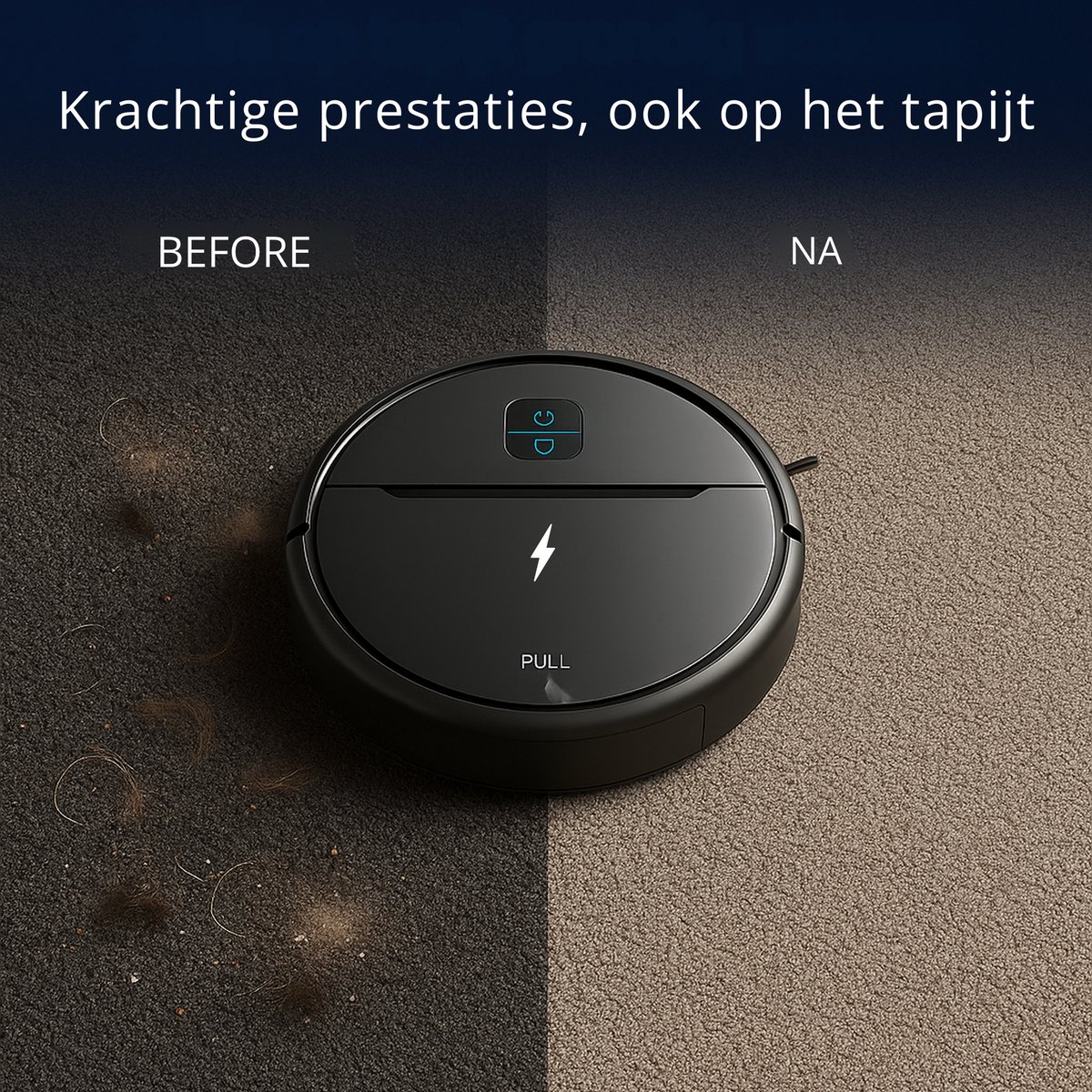 Afbeelding 3 van Stoffy Robotstofzuiger met dweilfunctie – 3000Pa zuigkracht – App bediening – Geschikt voor dierenharen – Automatisch opladen