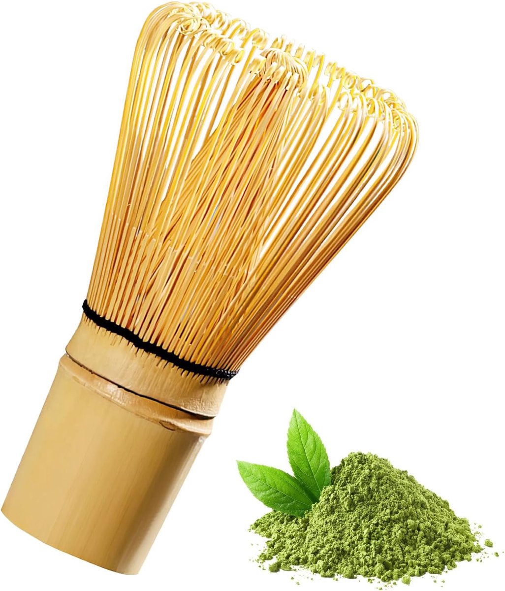 Ynkkvre - Matcha Klopper voor Matcha Ceremonie - Bamboe Klopper voor Matcha Thee - Bamboe Bezems Matcha Klopper - Matcha Bezems Maak Gereedschap - 100 Tanden