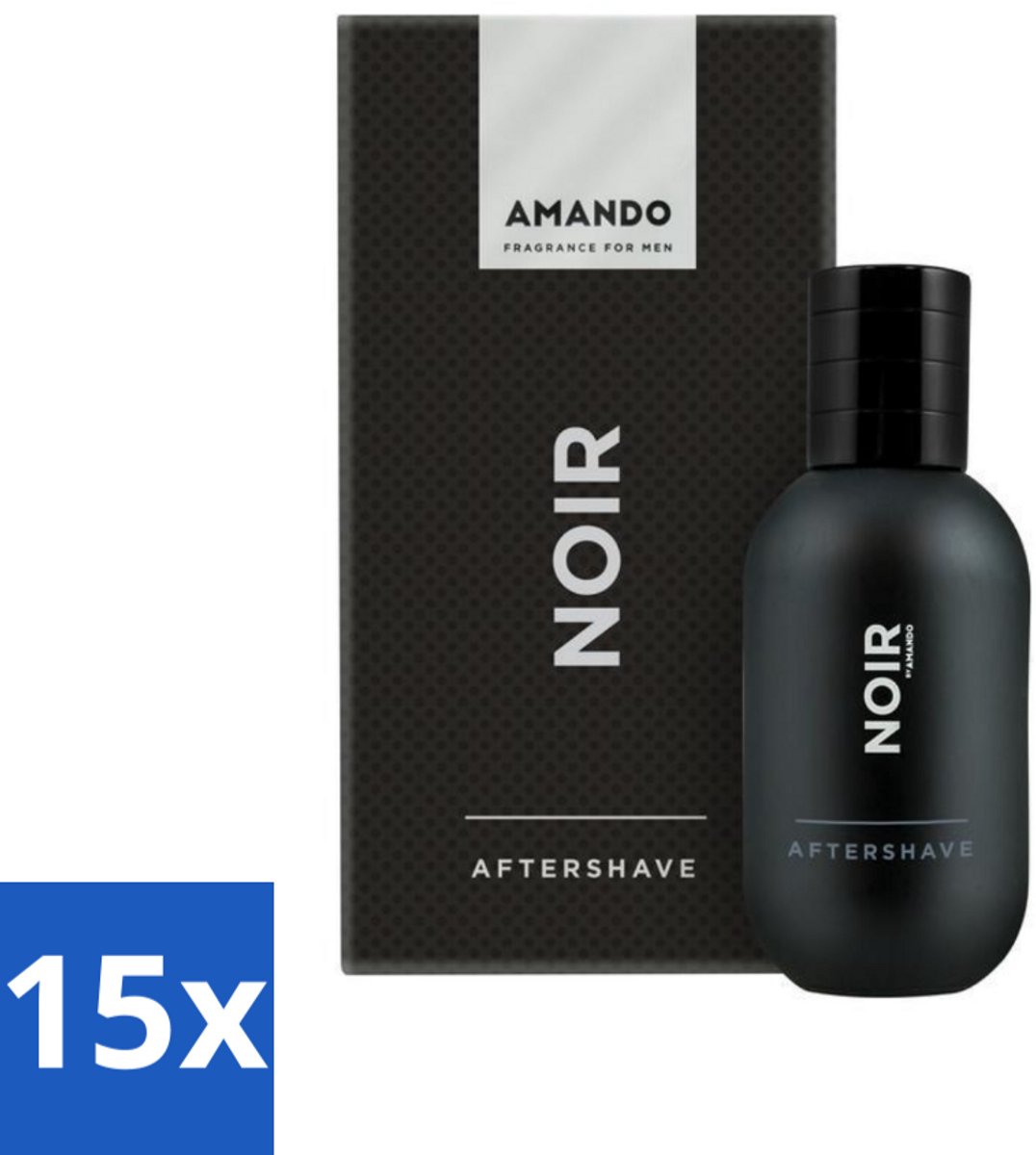 15 x Amando Noir Aftershave 50 ml - Aftershave - Aftershave Voor Mannen - Scheren - Huid Verzorging - Scheren Na