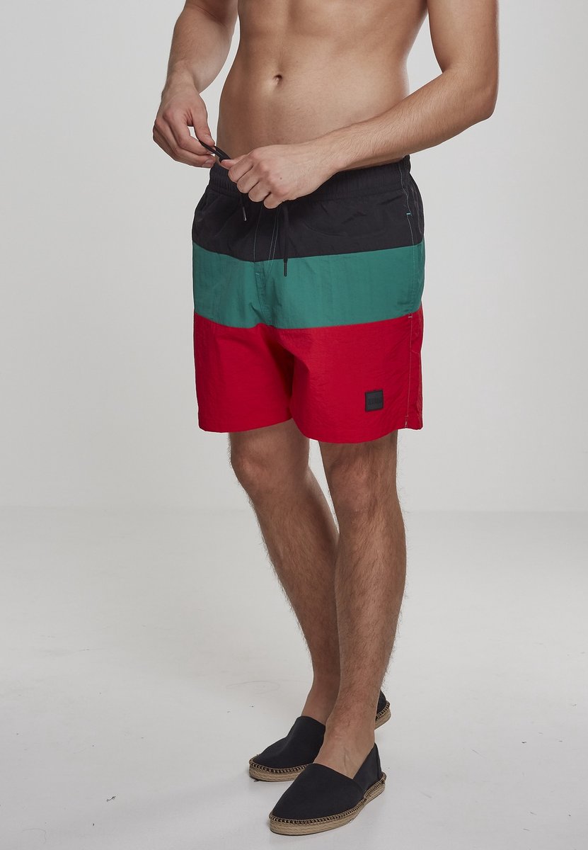 Urban Classics Color Block Zwemshorts L Zwart