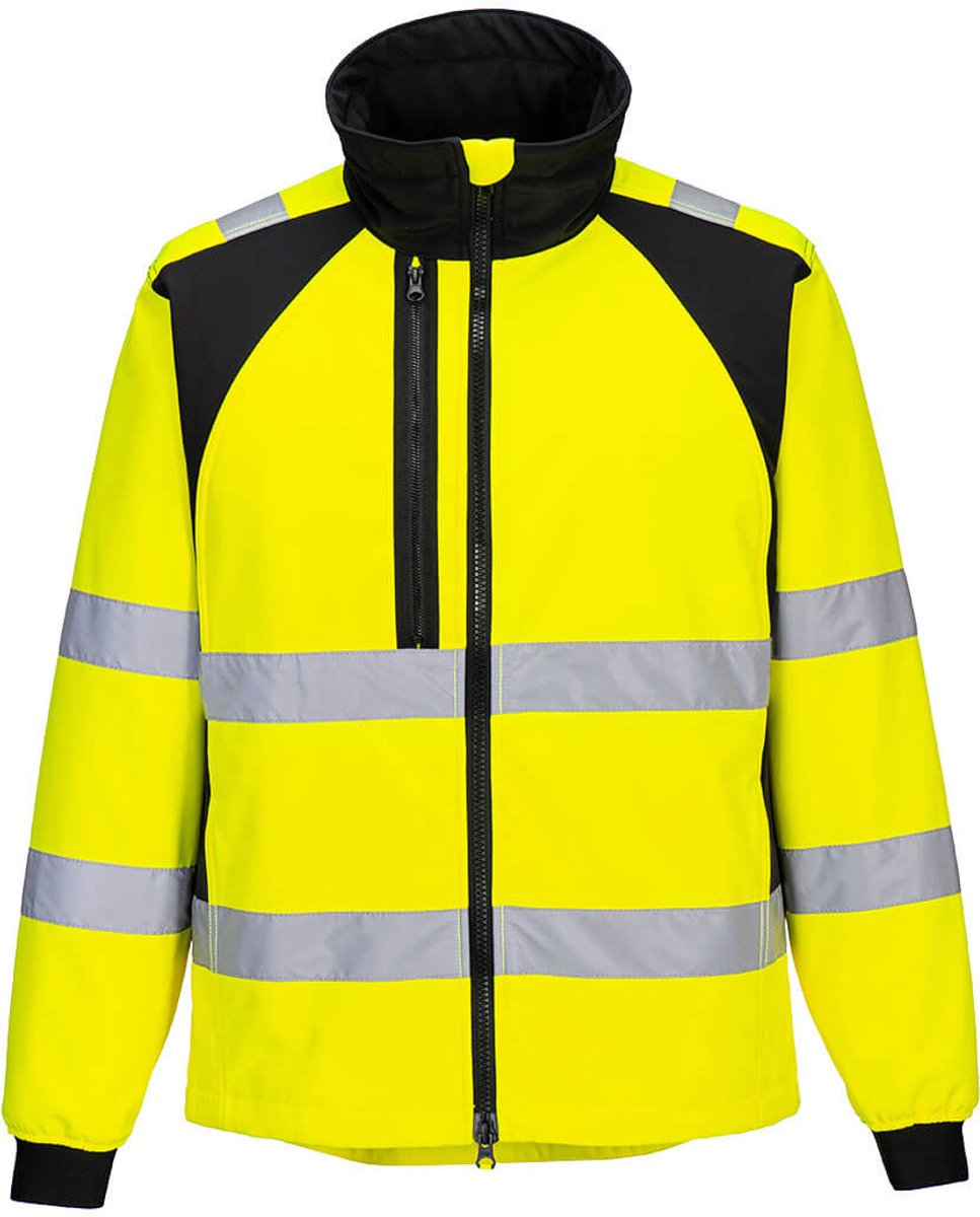 Portwest WX2 Eco Hi-Vis Softshell (2L) CD875 - Geel/Zwart - M