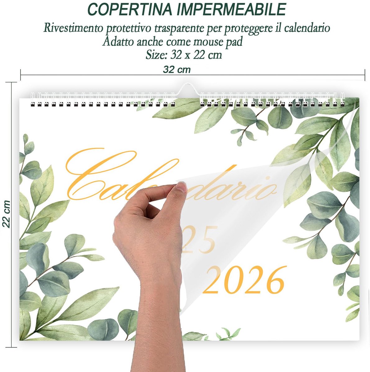 S&O Teal Magnetische Koelkastkalender van juli 2025 - Dec 2026