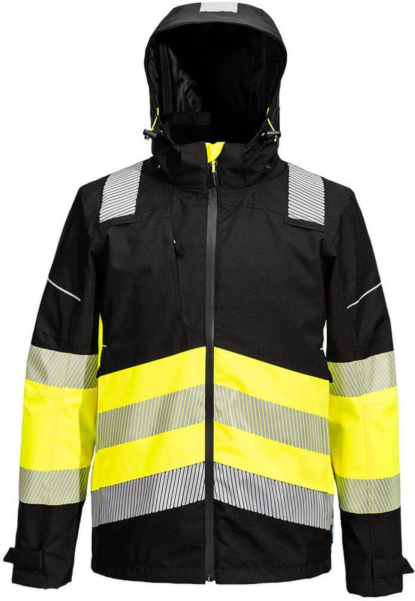 Portwest PW3 Hi-Vis Klasse 1 extreme Regenjack PW368 Zwart