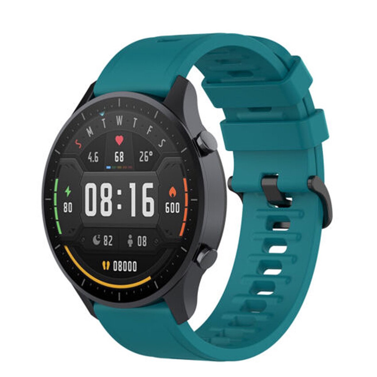 Geschikt voor Siliconen armband voor Xiaomi Mi Watch - 22 mm - Zwart