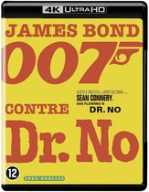 4K Ultra HD Blu-ray van James Bond 007 contra Dr. No, met rode tekst op een gele achtergrond. Met '12' leeftijdsclassificatie.