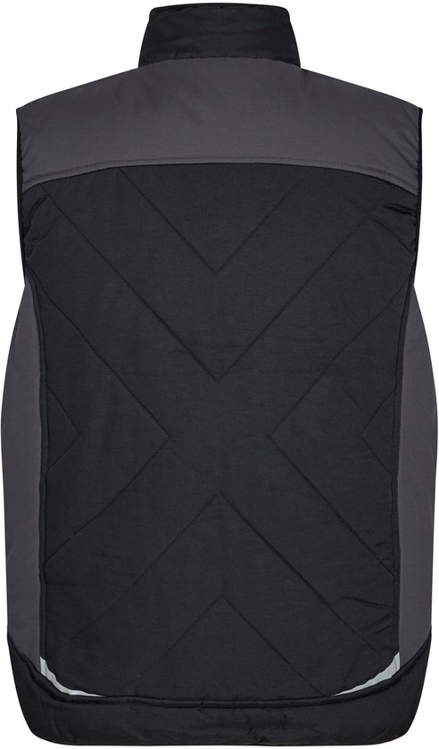 Outdoor Ventures Gewatteerd damesvest met capuchon, opvouwbare overgangsvesten, gevoerd hybride sportvest, warm fietsvest met opstaande kraag, voor wandelen, kamperen, zwart, S