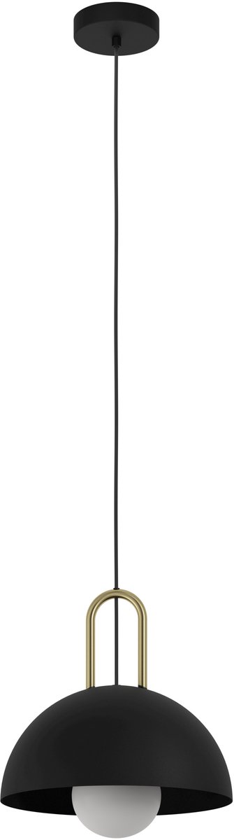 EDI light Calmanera Hanglamp - E27 - Ø 32,5 cm - Zwart|Geelkoper