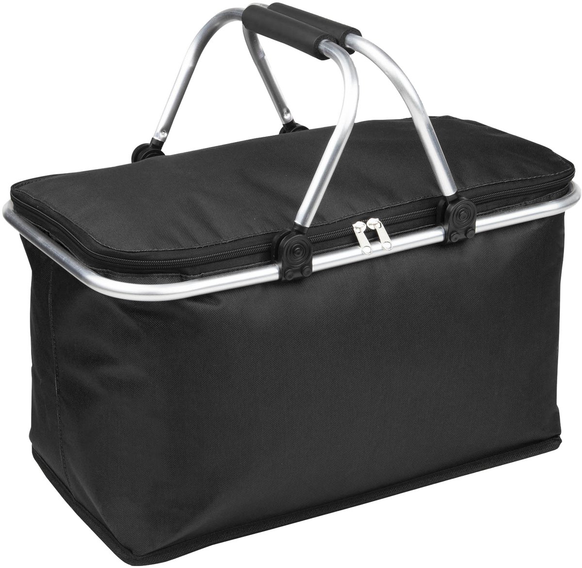 HI Koeltas - zwart - 48 x 28 x 25 cm - boodschappenmand - draagtas - gesoleerde tas - picknicktas