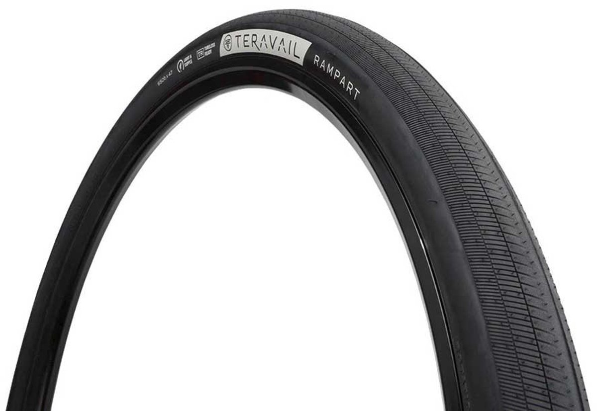 Teravail Rampart Light And Supple 60tpi Tubeless 700c X 42 Racefietsband Zilver 700C x 42