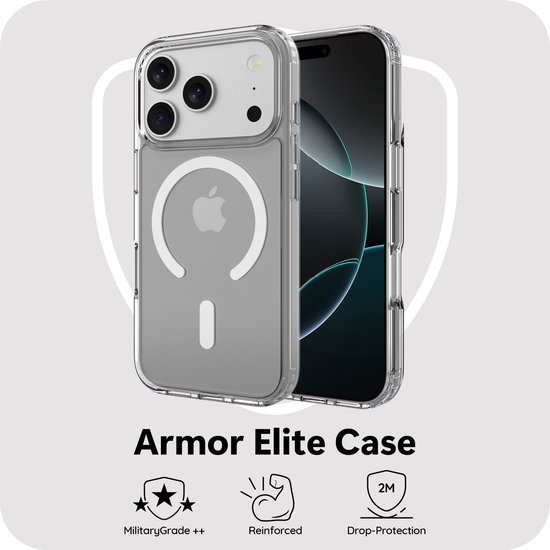 Coque Cazy pour iPhone 17 Pro - Compatible MagSafe - Coque arrière de qualité militaire - Transparente