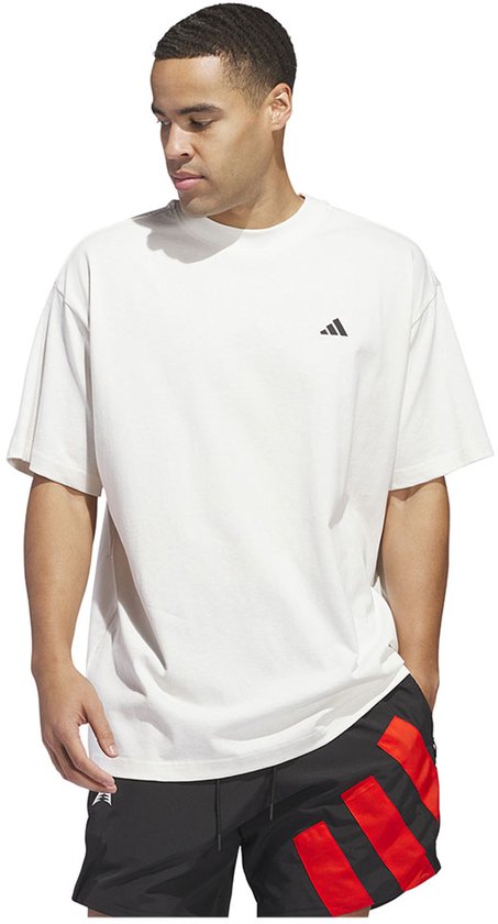 Foto: Adidas anthony edwards seasonal logo t shirt met korte mouwen wit l regular man