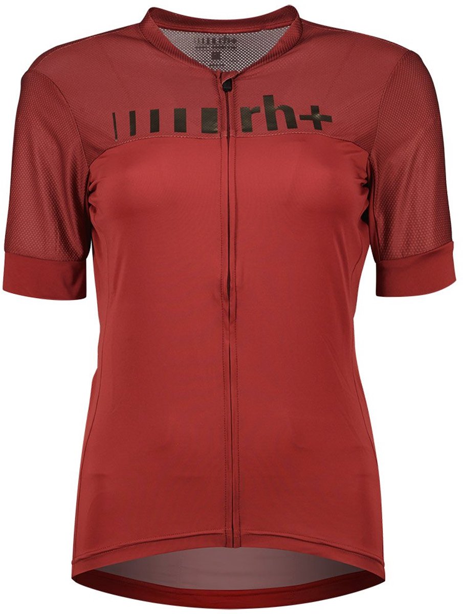 Rh+ Logo Korte Mouw Wielertrui Rood L Vrouw