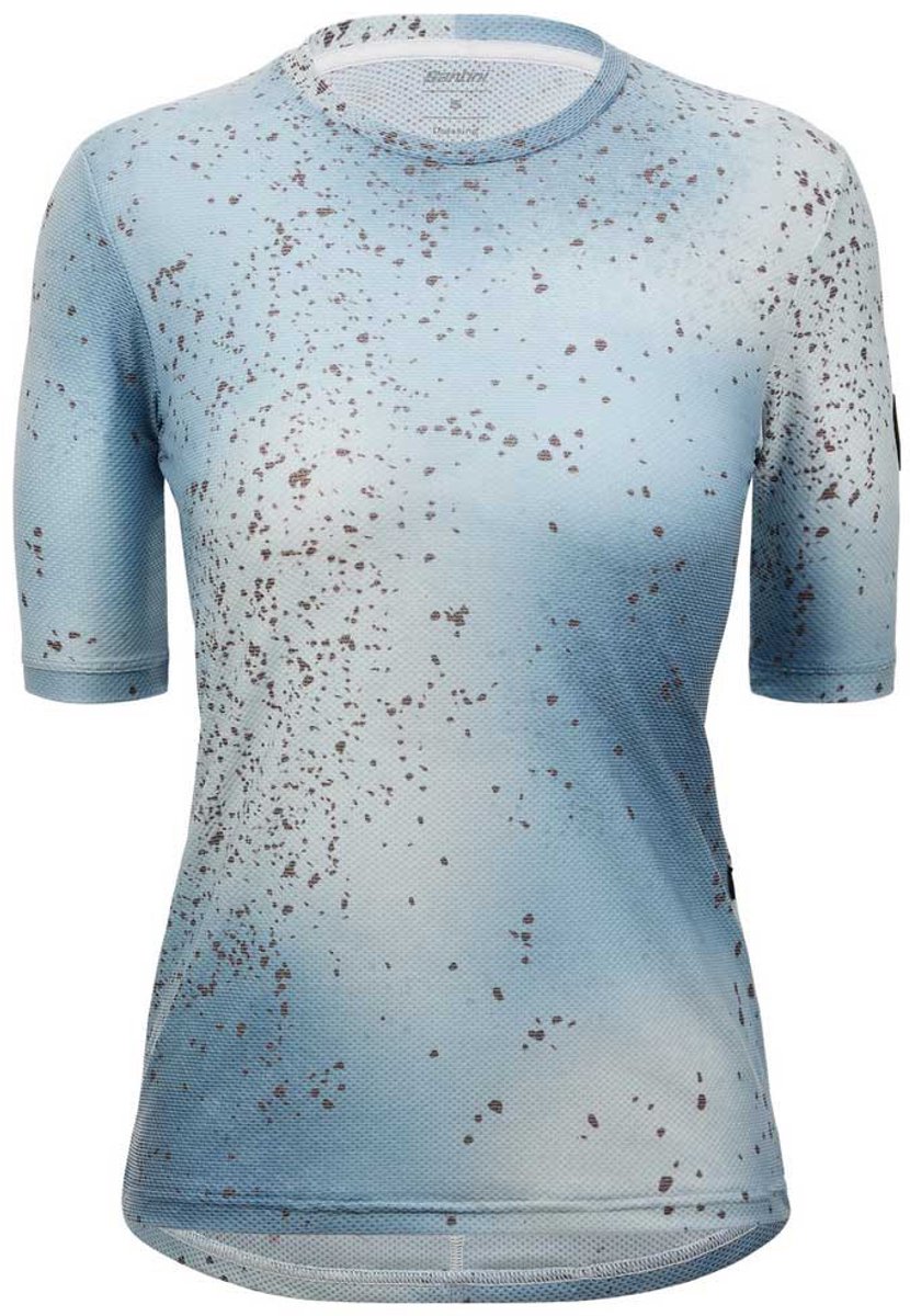 Santini Fango Delta T-shirt Met Korte Mouwen Vrouw Blauw