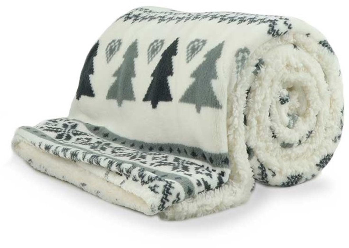 Unique Living Wonderful plaid 130x160cm white Wit