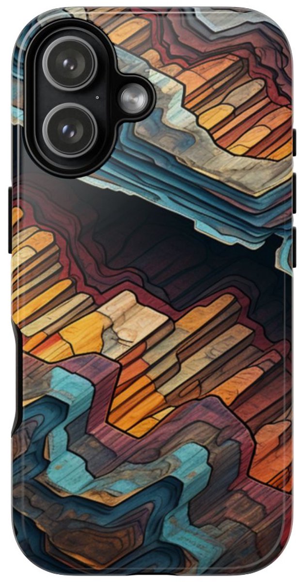 Gelaagde Abstracte Geologische Textuur – Telefoonhoesje Geschikt voor iPhone 17