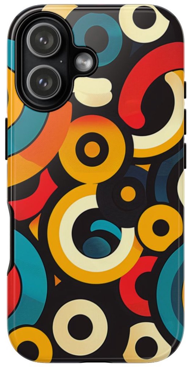 Kleurrijk Abstract Cirkelpatroon – Telefoonhoesje Geschikt voor iPhone 17
