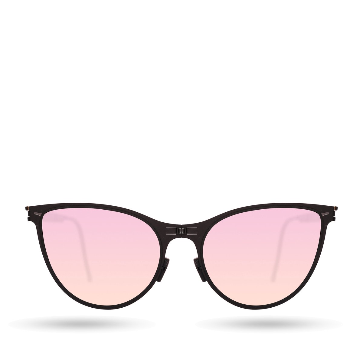 ROAV SCARLETT - Opvouwbare zonnebril – Polariserend UV400 - Matte Black - Pink Mirror glazen