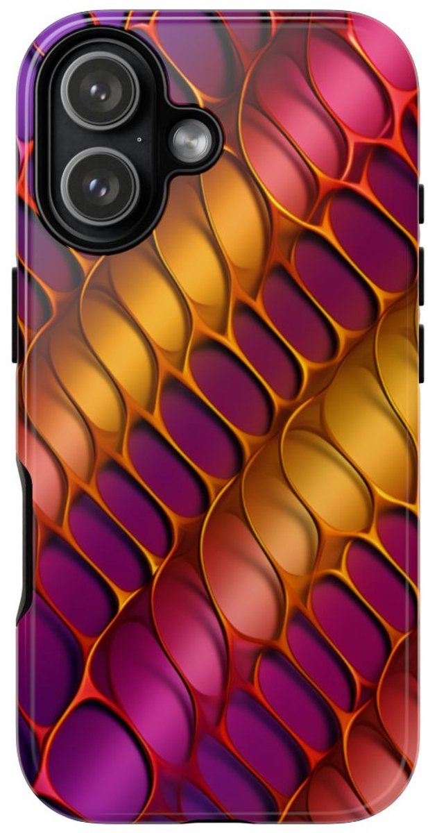 Levendig Abstract Metaalroosterpatroon – Telefoonhoesje Geschikt voor iPhone 17