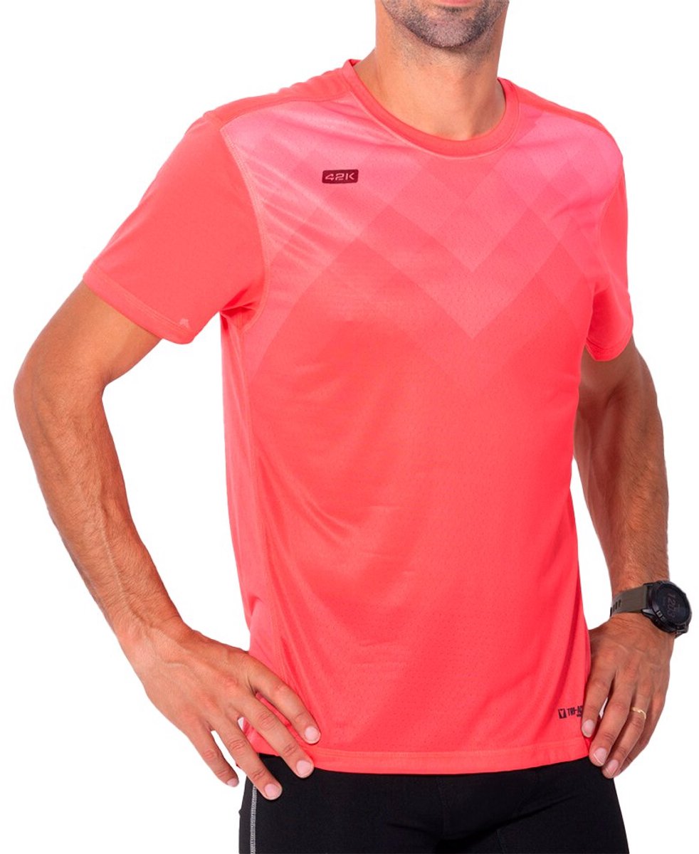 42k Running Motion T-shirt Met Korte Mouwen Oranje XS