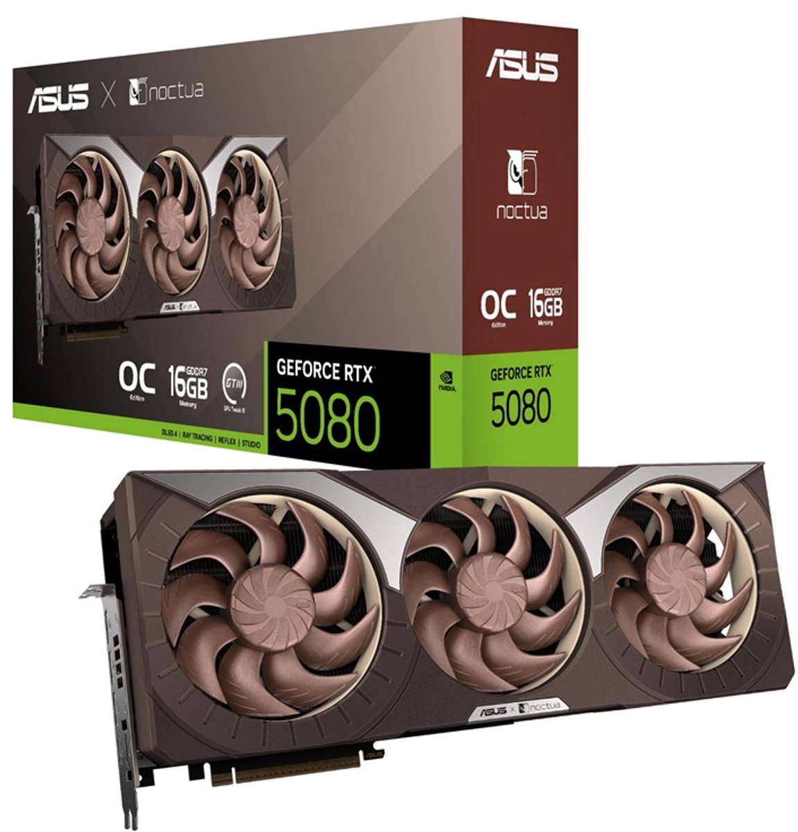 ASUS GeForce RTX 5080 16GB GDDR7 Noctua OC Edition grafische kaart