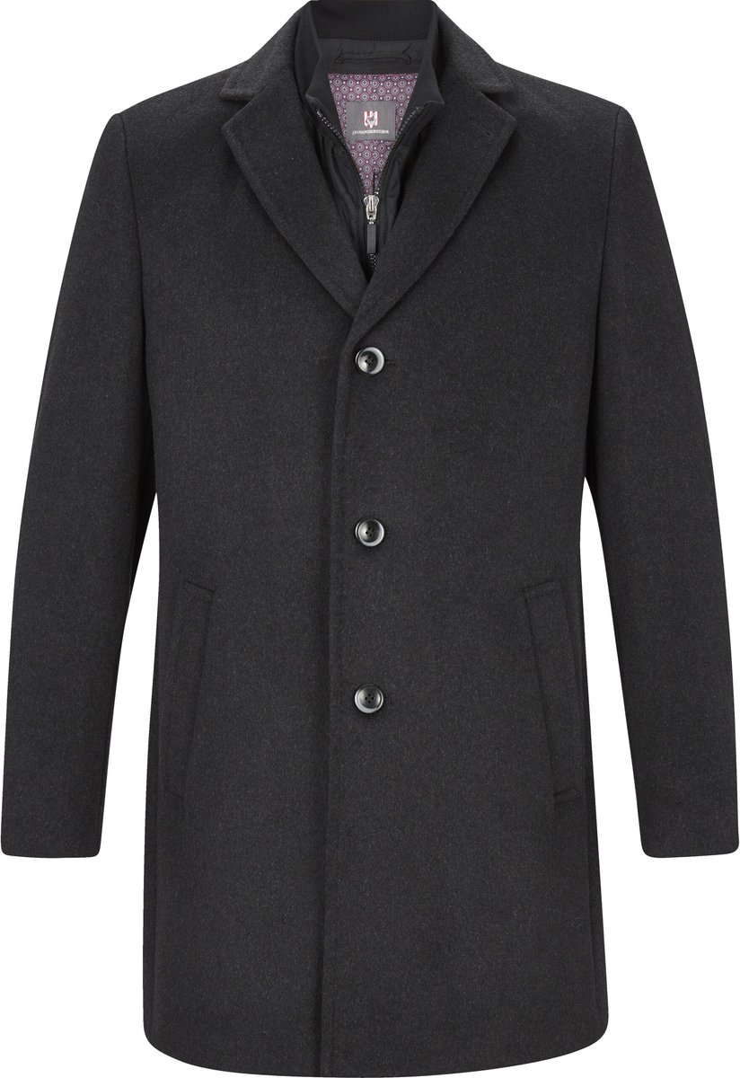 Jan Vanderstorm herren Jas - 76 - donkergrijs - Plus Size